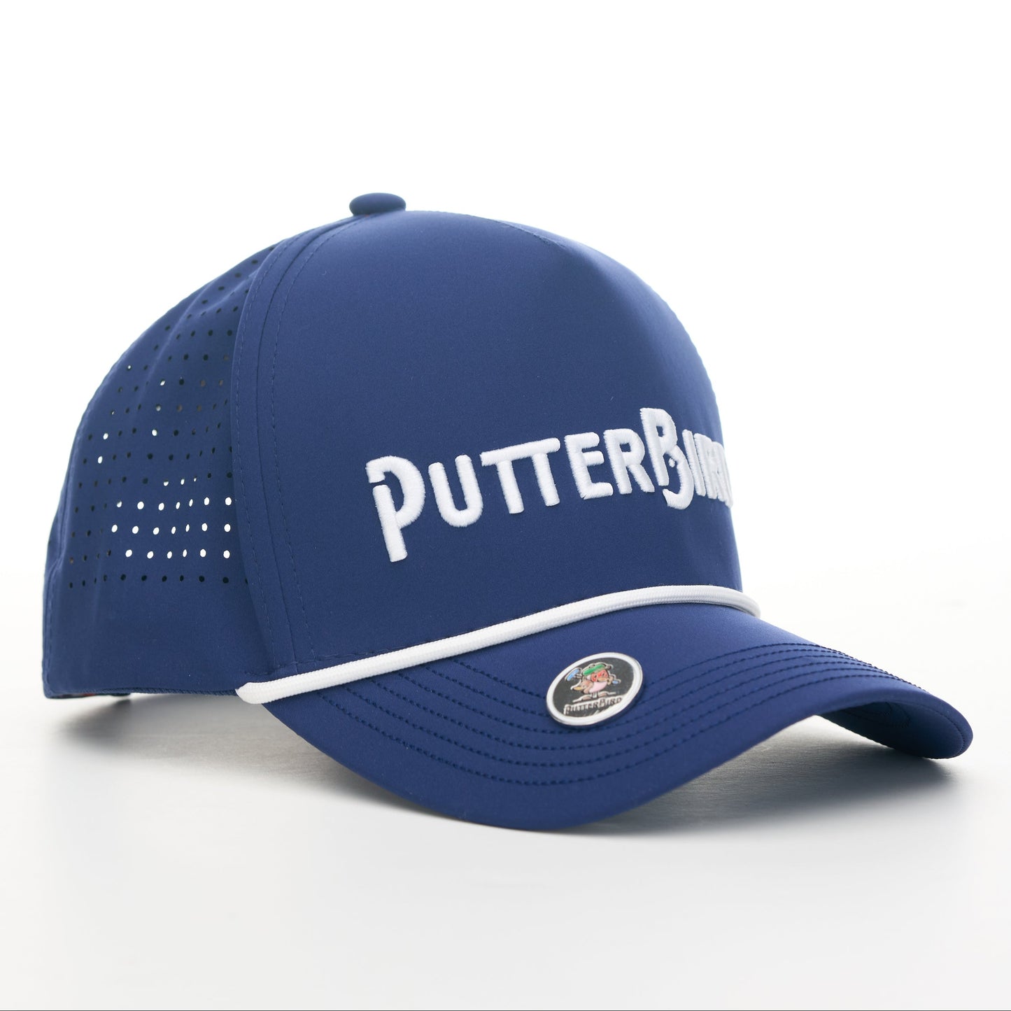 Navy Hat / White Rope - PutterBird Wordmark