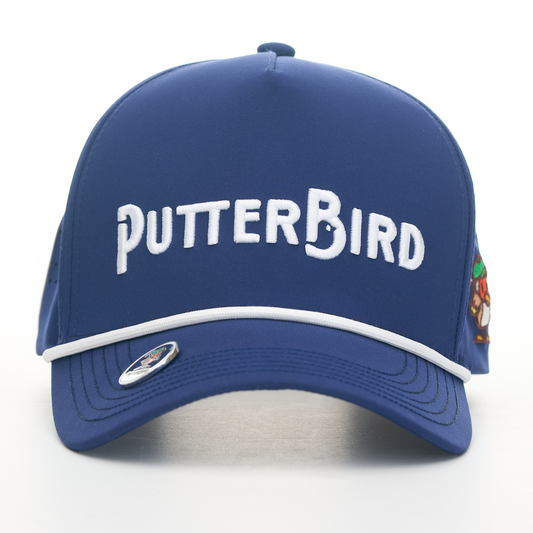 Navy Hat / White Rope - PutterBird Wordmark