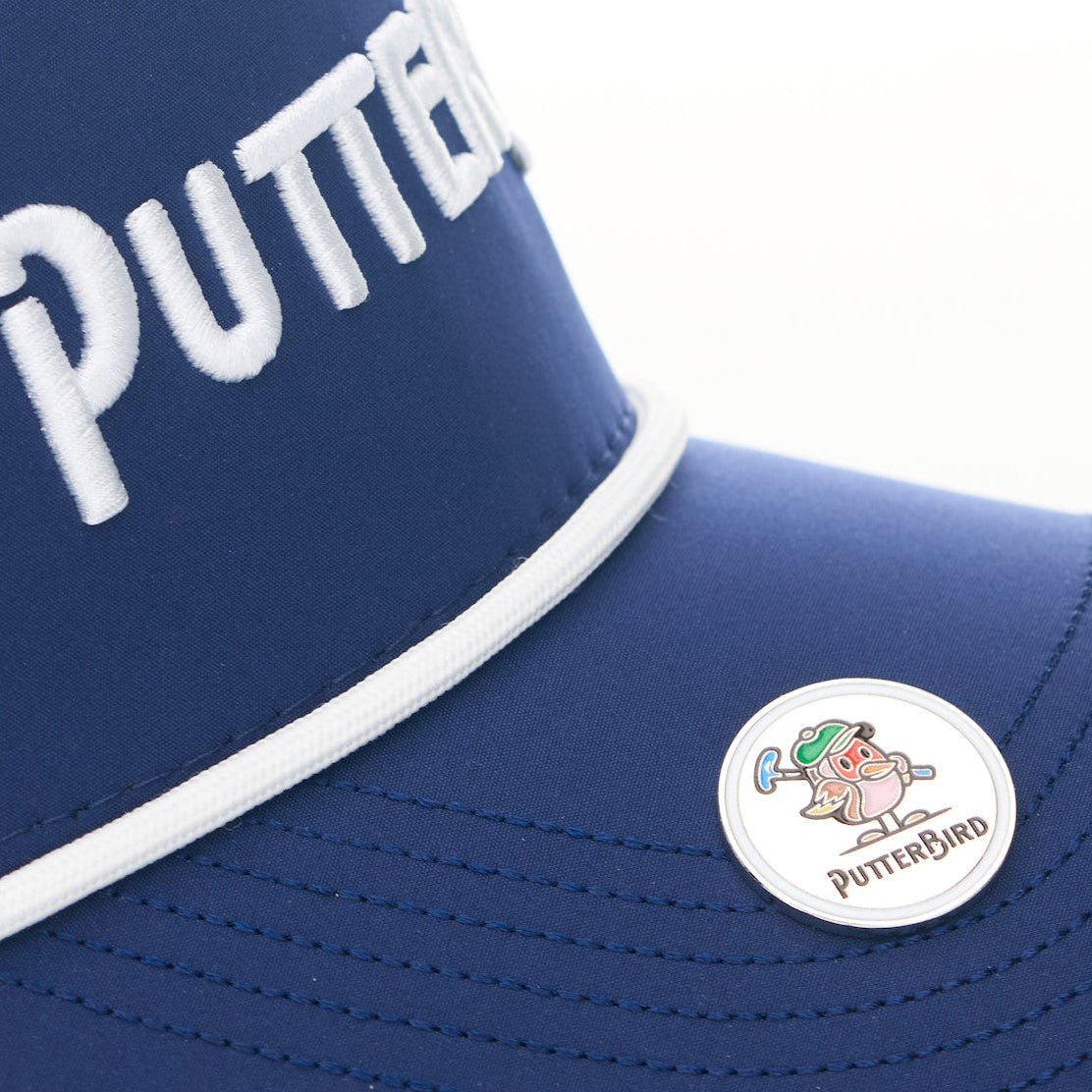 Navy Hat / White Rope - PutterBird Wordmark