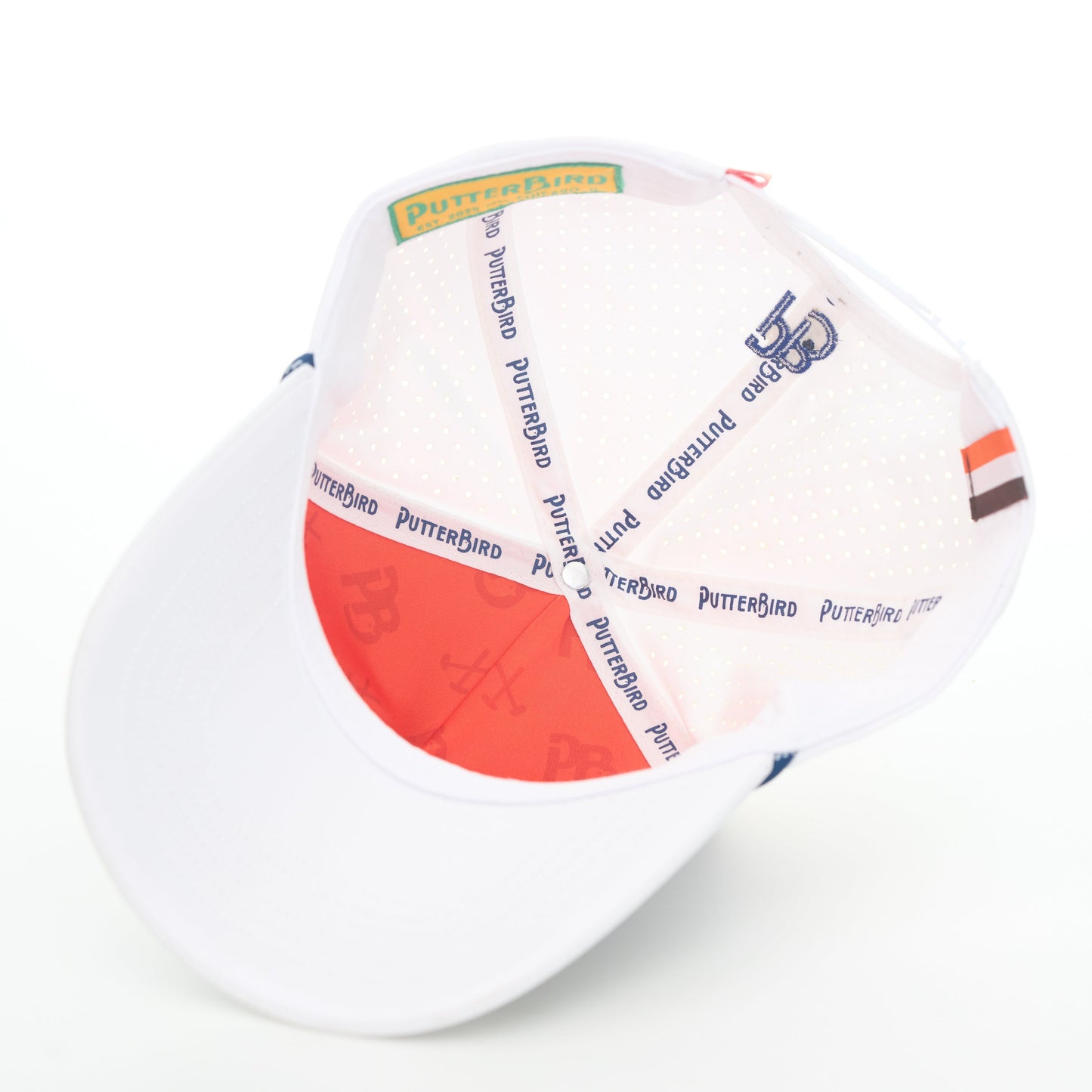 White Hat / Navy Rope - PutterBird Wordmark