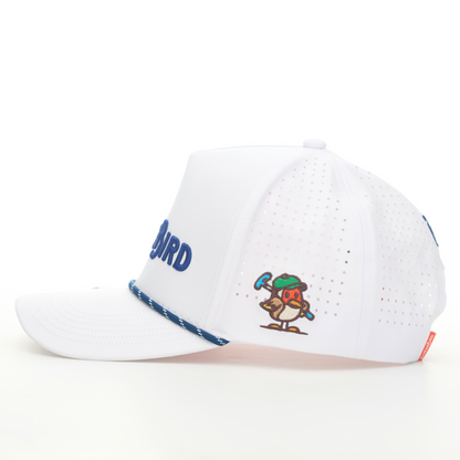 White Hat / Navy Rope - PutterBird Wordmark