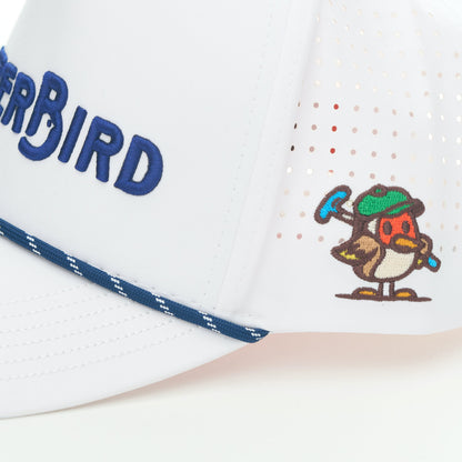 White Hat / Navy Rope - PutterBird Wordmark