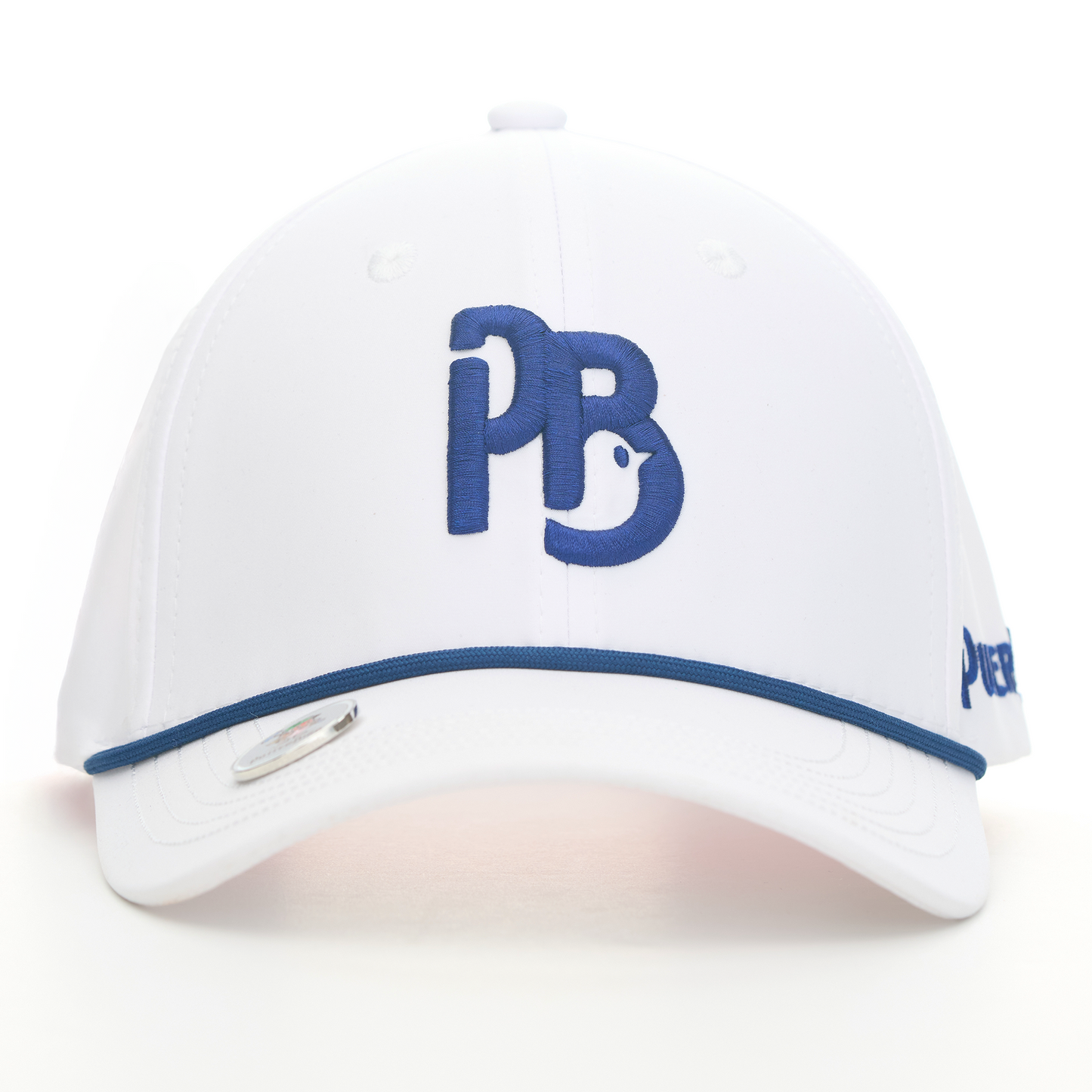 White Hat / Navy Rope | "PB" Baseball Style