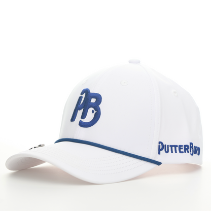 White Hat / Navy Rope | "PB" Baseball Style