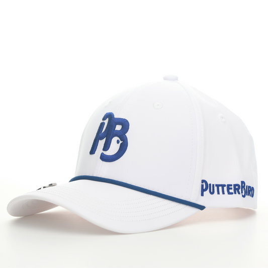 White Hat / Navy Rope | "PB" Baseball Style
