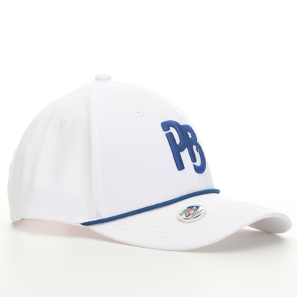 White Hat / Navy Rope | "PB" Baseball Style